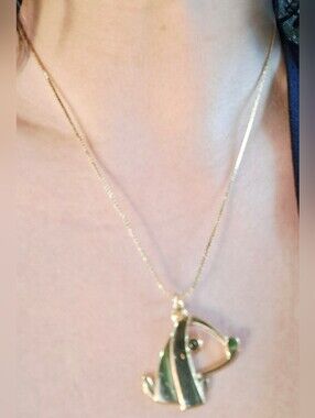 Vintage 80s ✨️🐠Little Gold Fish Necklace